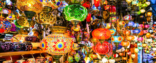 The Grand Bazaar Lamp Shop in Istanbul