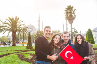 Group of Turkish Friends in Istanbul