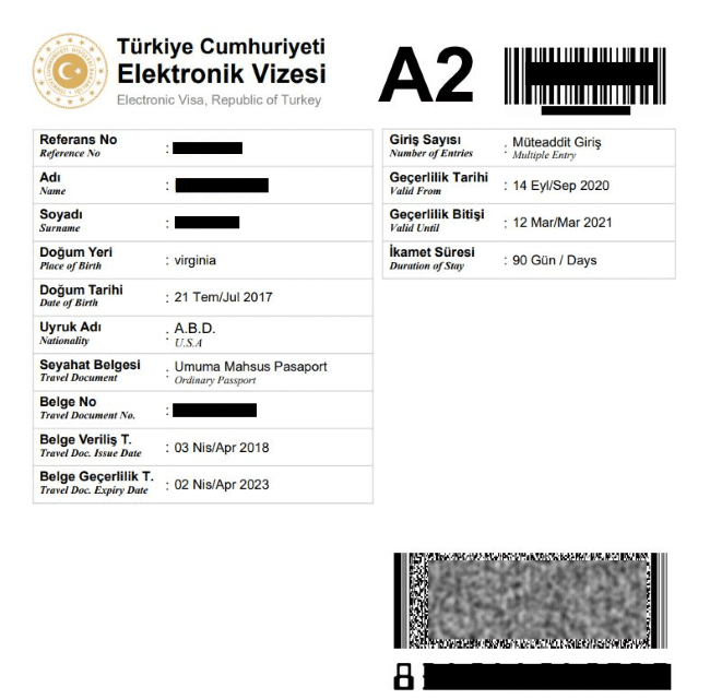 تأشيرة تركيا الإلكترونية (تأشيرة تركيا الإلكترونية)